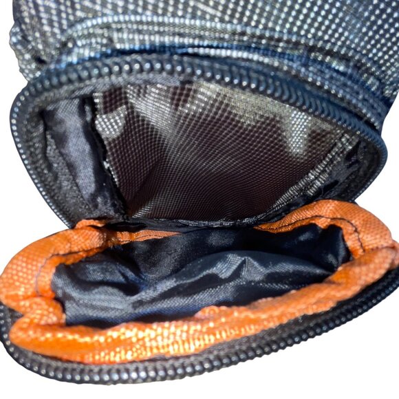 Kaweiknight Grey/Orange Nylon Adjustable Strap Multi-Zip Crossbody Backpack - Picture 15 of 15